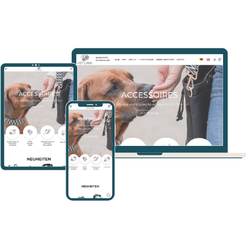 Design Mockup im Bereich Hund